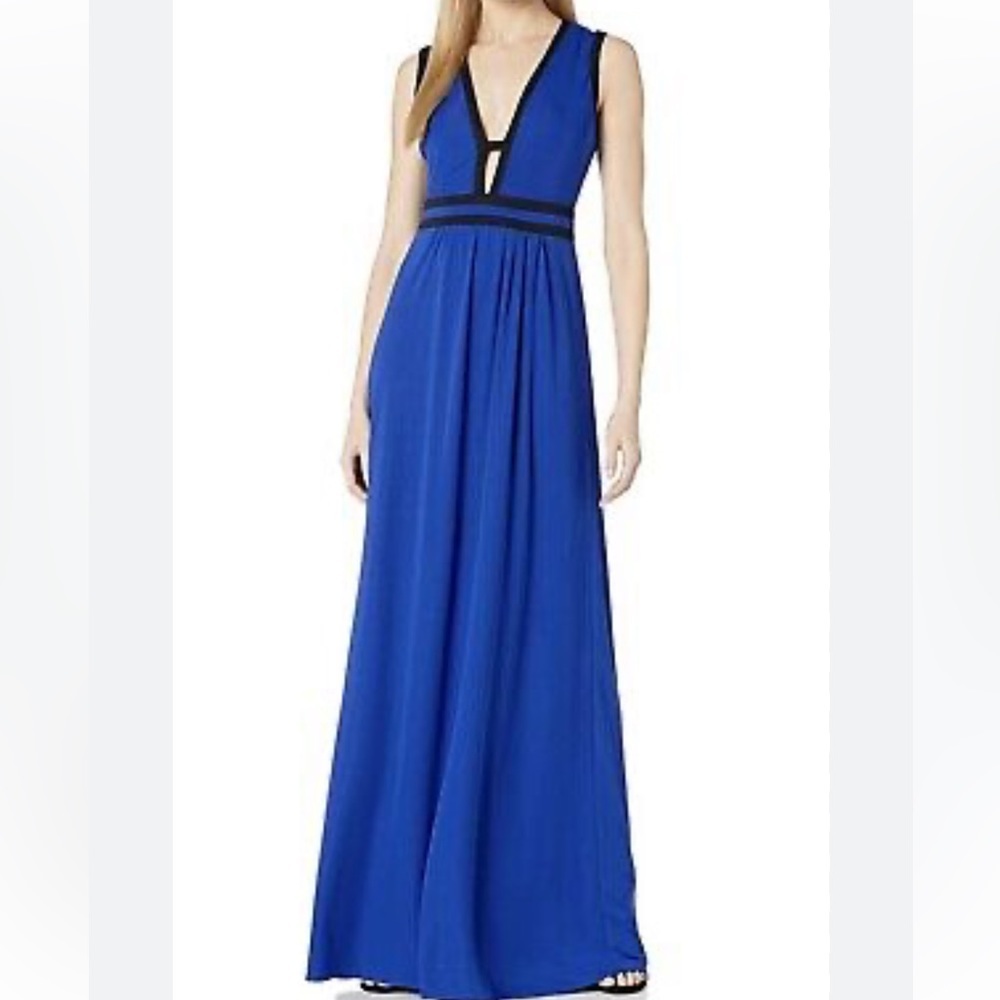 Bcbg maxazria blue halter maxi dress size 4